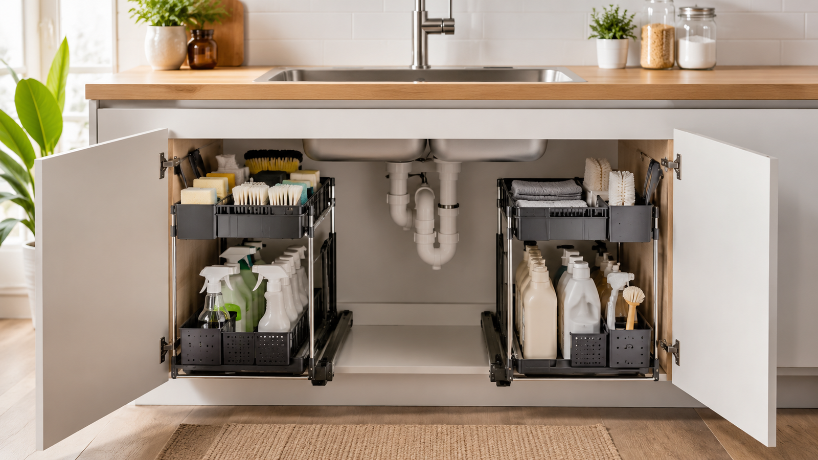 10 Best Under Sink Organizers for Kitchen & Bathroom (2026)